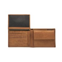 Strellson Blackwall Corbin Billfold H7 Herren Geldbörsen Leder Querformat cognac