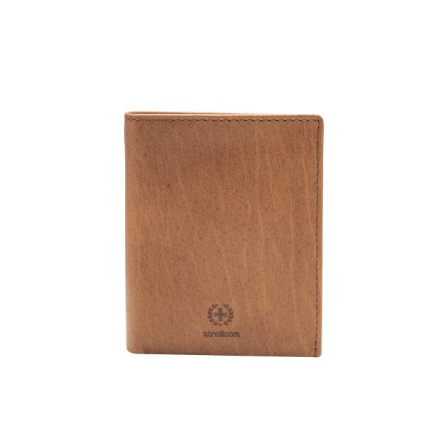 Strellson Blackwall Jorge Billfold V8 Herren Geldbörsen Leder Hochformat cognac