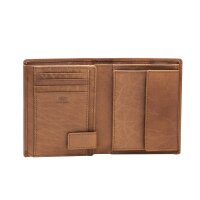 Strellson Blackwall Jorge Billfold V8 Herren Geldbörsen Leder Hochformat cognac