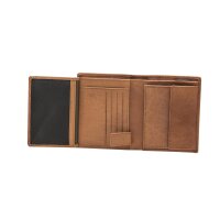 Strellson Blackwall Jorge Billfold V8 Herren Geldbörsen Leder Hochformat cognac