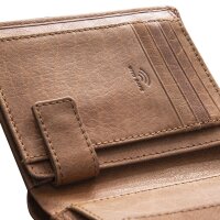 Strellson Blackwall Jorge Billfold V8 Herren Geldbörsen Leder Hochformat cognac
