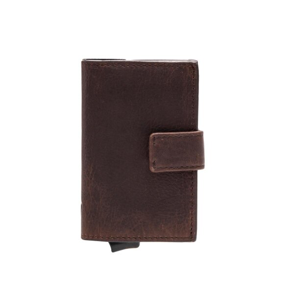 Strellson Camden C-Three e-Cage sv8f Herren Geldbörsen/Kartenetui Leder Hochformat dark brown