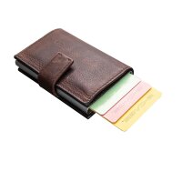 Strellson Camden C-Three e-Cage sv8f Herren Geldbörsen/Kartenetui Leder Hochformat dark brown