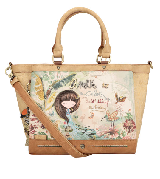 Anekke Amazonia mit drei Fächern und zwei Griffen Handtasche 36701-114 beige