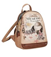 Anekke Hollywood 3-Fächer-Rucksack Backpack 38705-044 natur braun
