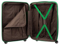 Franky A-B-S13 4er Kofferset 55/66/76 mit Beautycase Hartschalenkoffer Spinner mit TSA-Schloss Gr. S/M/L  apple green