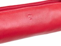 Prato Schlampermäppchen P9 Federmäppchen Leder Rot