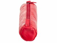 Prato Schlampermäppchen P9 Federmäppchen Leder Rot