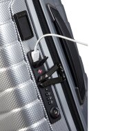 Samsonite Proxis Spinner 55 cm EXP mit TSA-Zahlenschloss silver