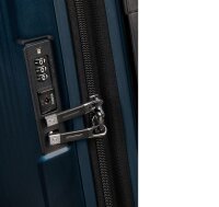 Samsonite Nuon Spinner 75 cm EXP mit TSA-Zahlenschloss metallic dark blue