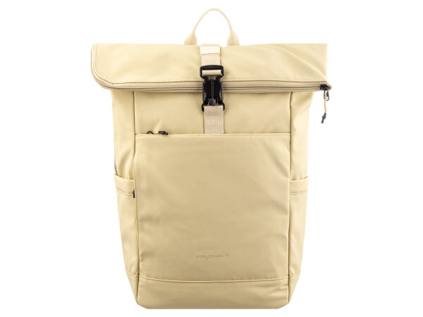 Franky RS77-B Rucksack Rolltop Freizeitrucksack beige