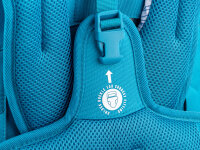 2 be Schulrucksack 66321 School Backpack 37 Turquoise with Print