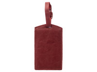 Prato E02 Luggage Tag Kofferanhänger Adressanhänger Leder schwarz