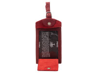 Prato E02 Luggage Tag Kofferanhänger Adressanhänger Leder schwarz