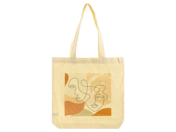 Prato CS01 Canvas Einkaufsbeutel Tragetasche bedruckt face