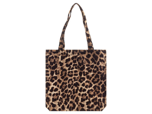 Prato CS01 Canvas Einkaufsbeutel Tragetasche bedruckt leopard