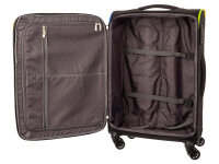 Franky 3er Kofferset 55+69+79 cm Spinner mit Zahlenschloss black rainbow