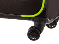 Franky 3er Kofferset 55+69+79 cm Spinner mit Zahlenschloss black rainbow