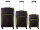 Franky 3er Kofferset 55+69+79 cm Spinner mit Zahlenschloss black rainbow