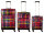 Franky 3er Kofferset 55+69+79 cm Spinner mit Zahlenschloss multicolor check