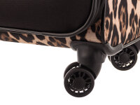 Franky 4er Kofferset 55+69+79 cm + Beautycase Spinner mit Zahlenschloss leopard