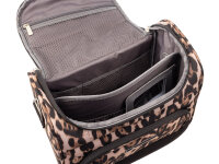 Franky 4er Kofferset 55+69+79 cm + Beautycase Spinner mit Zahlenschloss leopard