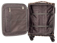 Franky 4er Kofferset 55+69+79 cm + Beautycase Spinner mit Zahlenschloss leopard