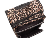 Franky 4er Kofferset 55+69+79 cm + Beautycase Spinner mit Zahlenschloss leopard