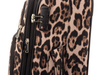 Franky 4er Kofferset 55+69+79 cm + Beautycase Spinner mit Zahlenschloss leopard