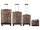 Franky 4er Kofferset 55+69+79 cm + Beautycase Spinner mit Zahlenschloss leopard