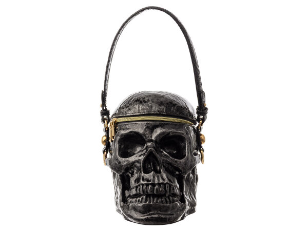 Magic Bags Tasche Umhängetasche "Totenkopf"  silber