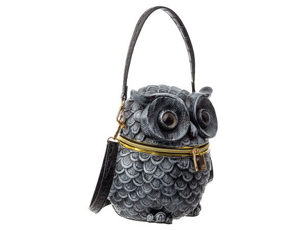 Magic Bags Tasche Umhängetasche "Eule" grau