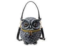 Magic Bags Tasche Umhängetasche "Eule" grau