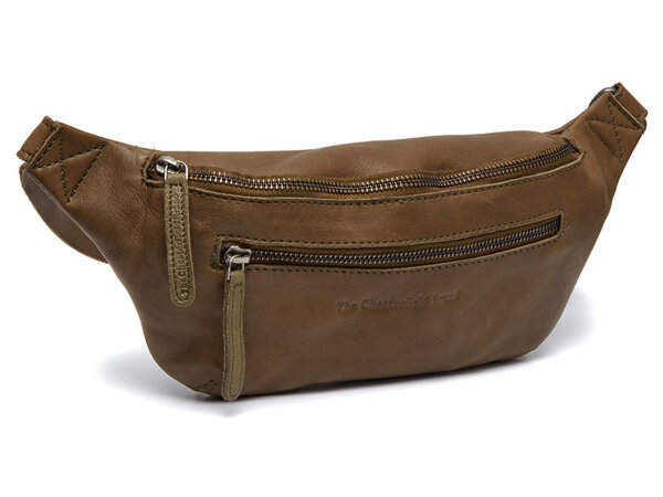 The Chesterfield Brand C23.1022 Severo Waist Bag Washed Waxed Leder 02 olivgreen