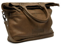 The Chesterfield Brand C38.0198 Ontario Shopper Washed Waxed Leder 02 olivegreen
