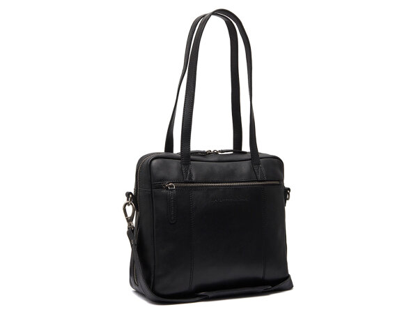 The Chesterfield Brand C48.1244 Puglia Schultertasche Laptoptasche Soft Glass Leder 00 schwarz