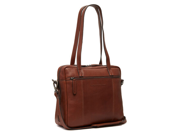 The Chesterfield Brand C48.1244 Puglia Schultertasche Laptoptasche Soft Glass Leder 31 cognac