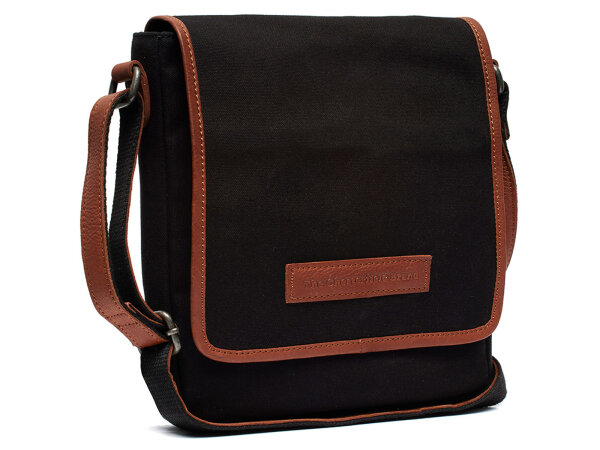 The Chesterfield Brand C48.1311 Lismone Crossbody Washed Canvas & Wax Pull Up Leder 00 black