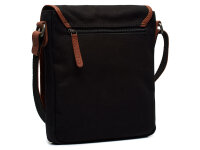 The Chesterfield Brand C48.1311 Lismone Crossbody Washed Canvas & Wax Pull Up Leder 00 black