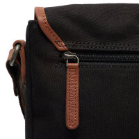 The Chesterfield Brand C48.1311 Lismone Crossbody Washed Canvas & Wax Pull Up Leder 00 black
