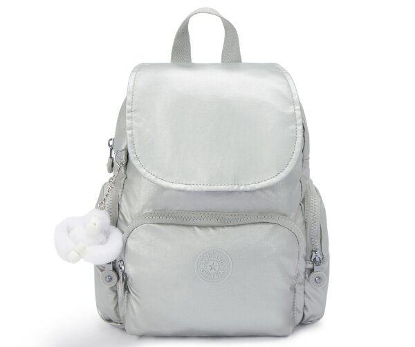 Kipling City Zip Mini 9 Liter Rucksack KI4697 New Bright Metallic