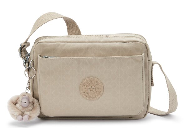 Kipling Abanu M 4 Liter Crossbody-Tasche KI6831 Signature Beige Embossed