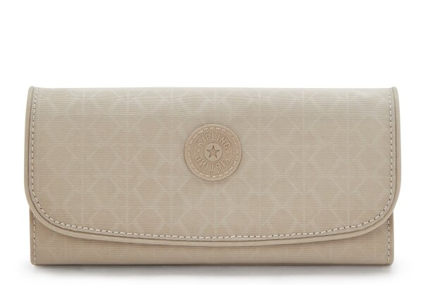 Kipling Money Land funktionales Portemonnaie KI4191 Signature Beige Emb
