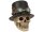 Mel-O-Design Halloween 3433 Totenkopf mit Zylinder & Steampunk-Fliegerbrille