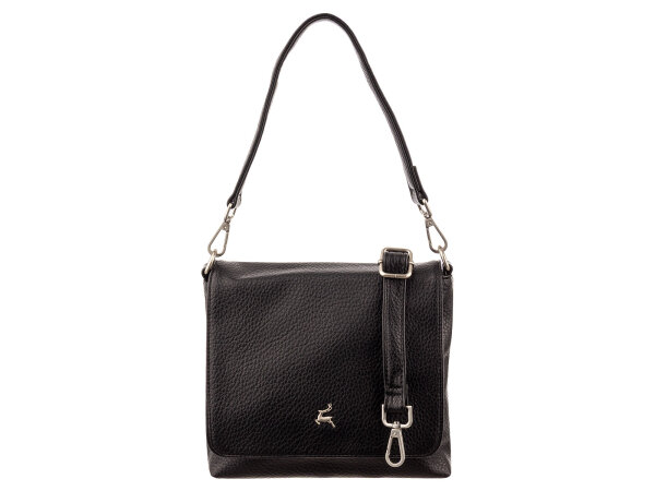 Prato S035-G genarptes PU Umhängetasche Handtasche black