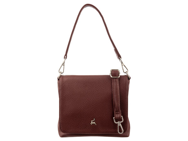 Prato S035-G genarptes PU Umhängetasche Handtasche burgundy