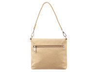 Prato S035-G genarptes PU Umhängetasche Handtasche dark beige