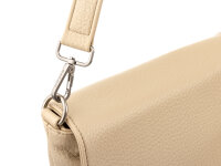 Prato S035-G genarptes PU Umhängetasche Handtasche dark beige