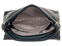 Prato S035-G genarptes PU Umhängetasche Handtasche petrol blue