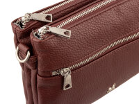 Prato S017-G genarptes PU Umhängetasche Handtasche burgundy